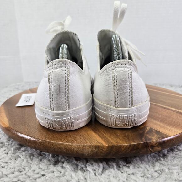 Converse CTAS All Star Ox Low White Leather Y2K Casual Daily Sneakers Womens 10 - Picture 2 of 12